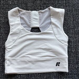 White Athletic Crop Top